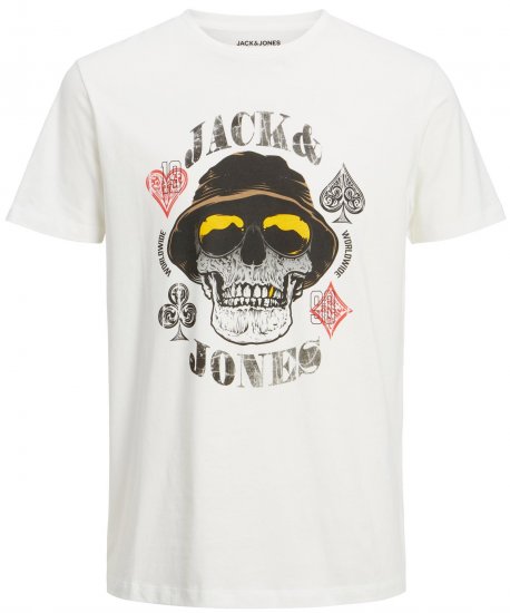 Jack & Jones JORCAPTAIN TEE White - T-särgid - Suured T-särgid 2XL – 14XL