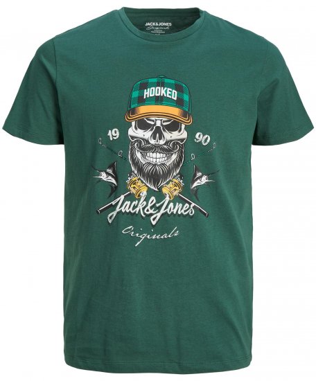 Jack & Jones JORCAPTAIN TEE Green - T-särgid - Suured T-särgid 2XL – 14XL