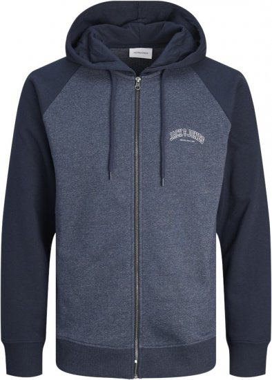 Jack & Jones Ricky Hoodie Navy Blazer - Sviitrid ja dressipluusid - Meeste suured kapuutsiga jakid suurustes 2XL – 14XL