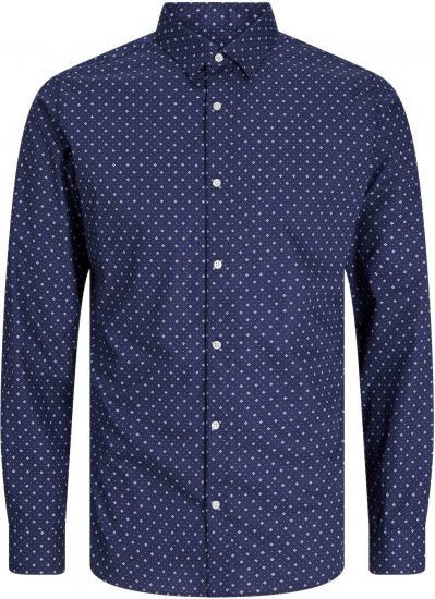 Jack & Jones JOE Dress Shirt LS Navy Blazer - Särgid - Meeste suured särgid 2XL – 8XL