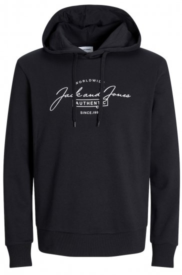 Jack & Jones JJFERRIS SWEAT Hoodie Black - Sviitrid ja Dressipluusid - Meeste suured kapuutsiga jakid suurustes 2XL – 14XL