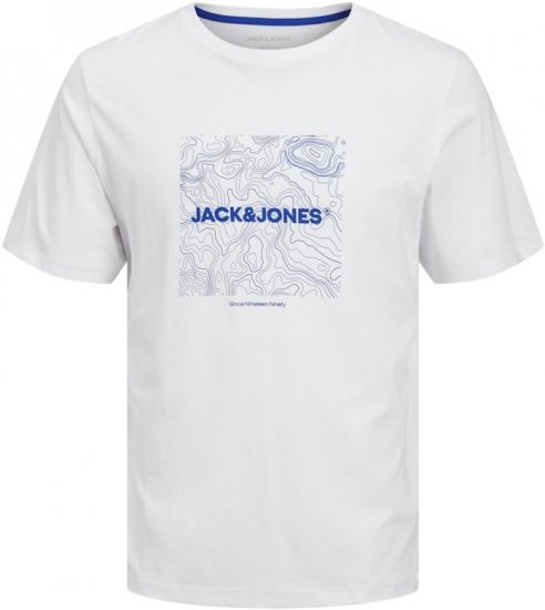 Jack & Jones LINER T-Shirt White - T-särgid - Suured T-särgid 2XL – 14XL