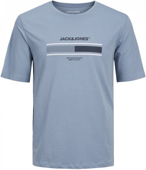 Jack & Jones SOUTH T-Shirt Light Blue - T-särgid - Suured T-särgid 2XL – 14XL