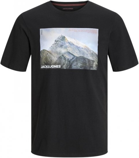 Jack & Jones MAINE T-Shirt Black - T-särgid - Suured T-särgid 2XL – 14XL