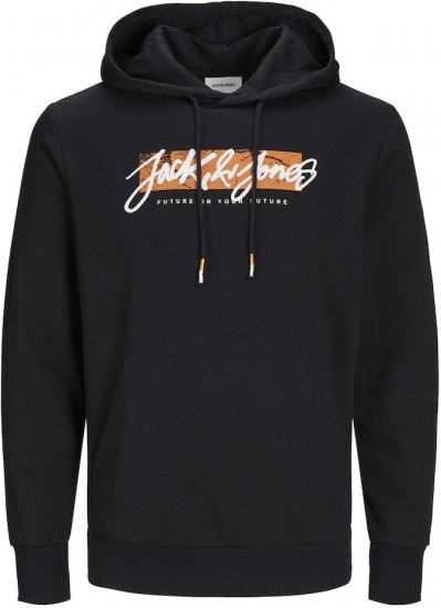 Jack & Jones Tiley Hoodie Black - Sviitrid ja dressipluusid - Meeste suured kapuutsiga jakid suurustes 2XL – 14XL