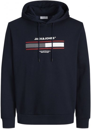 Jack & Jones South Hoodie Navy Blazer - Sviitrid ja dressipluusid - Meeste suured kapuutsiga jakid suurustes 2XL – 14XL