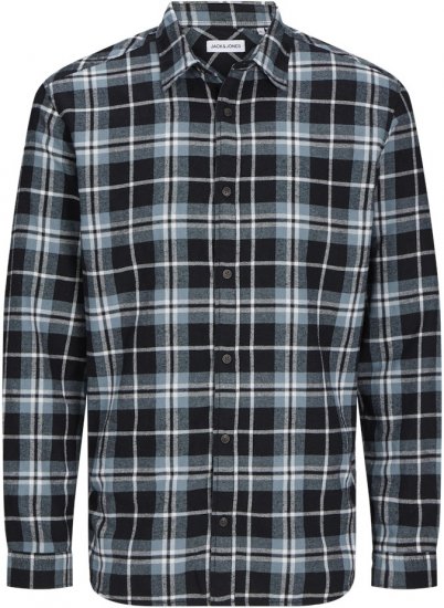 Jack & Jones JOSHUA LS Flannel Shirt Goblin Blue - Särgid - Meeste suured särgid 2XL – 8XL