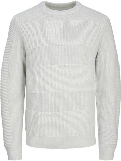 Jack & Jones HUGO Knitted Sweater White - Sviitrid ja dressipluusid - Meeste suured kapuutsiga jakid suurustes 2XL – 14XL