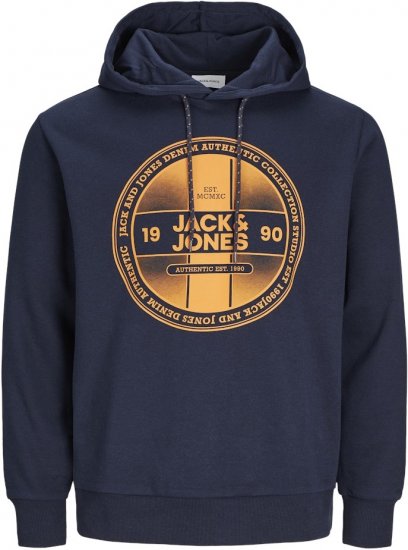 Jack & Jones RIO Hoodie Navy Blazer - Sviitrid ja dressipluusid - Meeste suured kapuutsiga jakid suurustes 2XL – 14XL
