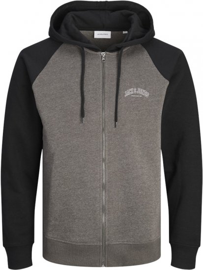 Jack & Jones Ricky Hoodie Black - Sviitrid ja dressipluusid - Meeste suured kapuutsiga jakid suurustes 2XL – 14XL