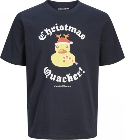Jack & Jones XMAS Funny Christmas Quacker T-Shirt Navy - T-särgid - Suured T-särgid 2XL – 14XL