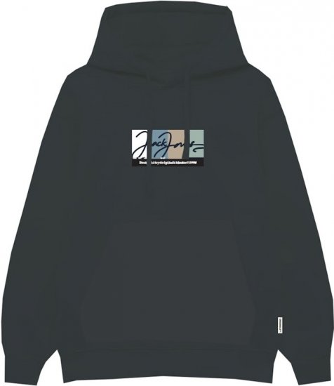 Jack & Jones PORTLAND Hoodie Grey - Sviitrid ja dressipluusid - Meeste suured kapuutsiga jakid suurustes 2XL – 14XL