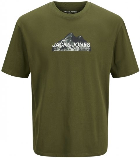 Jack & Jones JCOMOUNTAIN LOGO T-Shirt Cypress - T-särgid - Suured T-särgid 2XL – 14XL