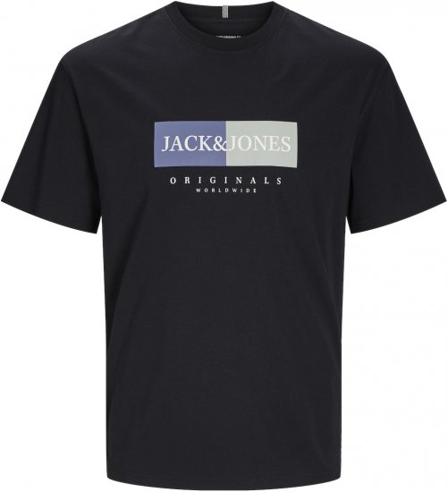 Jack & Jones JORFREDERIKSBERG T-Shirt Black - T-särgid - Suured T-särgid 2XL – 14XL