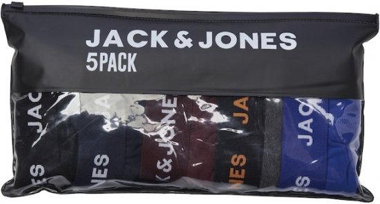 Jack & Jones EVERYDAY Trunks 5 Pack Black - Aluspesu ja ujumisriided - Aluspesu 2XL-8XL