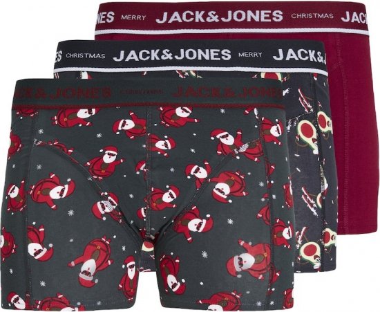 Jack & Jones MERRY X-MAS Trunks 3-Pack Dark Navy - Aluspesu ja ujumisriided - Aluspesu 2XL-8XL