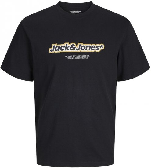 Jack & Jones ESTERBRO Newton T-Shirt Black - T-särgid - Suured T-särgid 2XL – 14XL