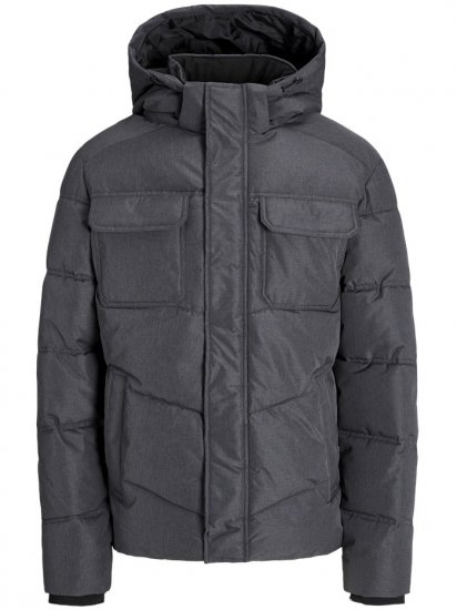 Jack & Jones Morgan Puffer Jacket Dark Grey Melange - Jakid ja joped - Joped, suured suurused: 2XL – 12XL
