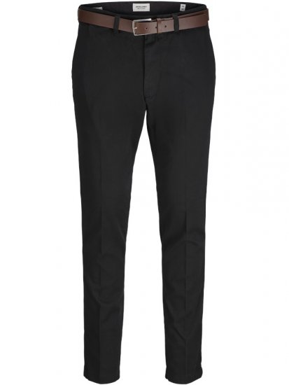Jack & Jones Marco Franco Chino With Belt Black - Teksad ja püksid - Meeste suured teksad W40 – W70
