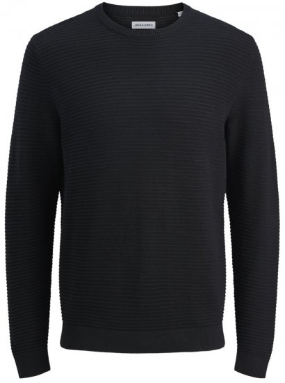Jack & Jones Otto Crew Neck Knit Pullover Black - Sviitrid ja dressipluusid - Meeste suured kapuutsiga jakid suurustes 2XL – 14XL