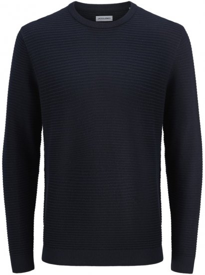 Jack & Jones Otto Crew Neck Knit Pullover Sky Captain - Sviitrid ja dressipluusid - Meeste suured kapuutsiga jakid suurustes 2XL – 14XL