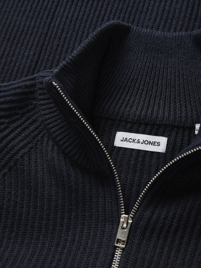 Jack & Jones Pannel Zip Knit Cardigan Sky Captain - Sviitrid ja dressipluusid - Meeste suured kapuutsiga jakid suurustes 2XL – 14XL