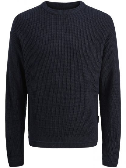Jack & Jones Kaito Knit Crew Neck Pullover Sky Captain - Sviitrid ja dressipluusid - Meeste suured kapuutsiga jakid suurustes 2XL – 14XL