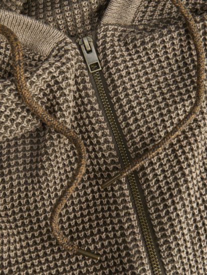 Jack & Jones Zip Knit Hoodie Crockery - Sviitrid ja dressipluusid - Meeste suured kapuutsiga jakid suurustes 2XL – 14XL