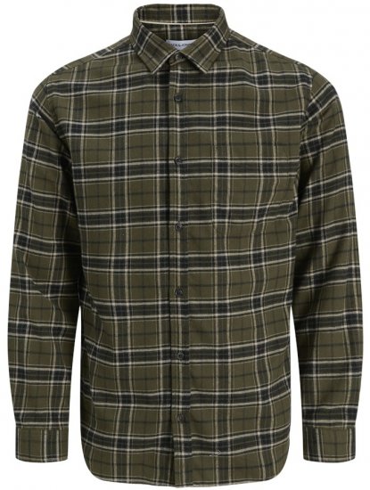 Jack & Jones James Long Sleeve Flannel Shirt Rosin - Särgid - Meeste suured särgid 2XL – 8XL