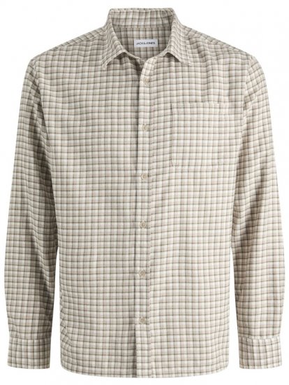 Jack & Jones Mini Check Long Sleeve Shirt Atmosphere - Särgid - Meeste suured särgid 2XL – 8XL
