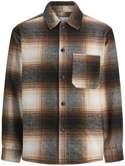 Jack & Jones Zac Long Sleeve Heavy Brush Overshirt Monks Robe - Särgid - Meeste suured särgid 2XL – 8XL