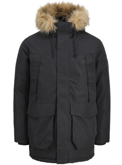 Jack & Jones Camp Faux Fur Parka Black - Jakid ja joped - Joped, suured suurused: 2XL – 12XL