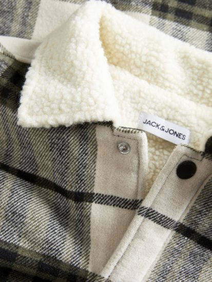 Jack & Jones Zac Teddy Long Sleeve Overshirt Jacket Dusty Olive - Jakid ja joped - Joped, suured suurused: 2XL – 12XL