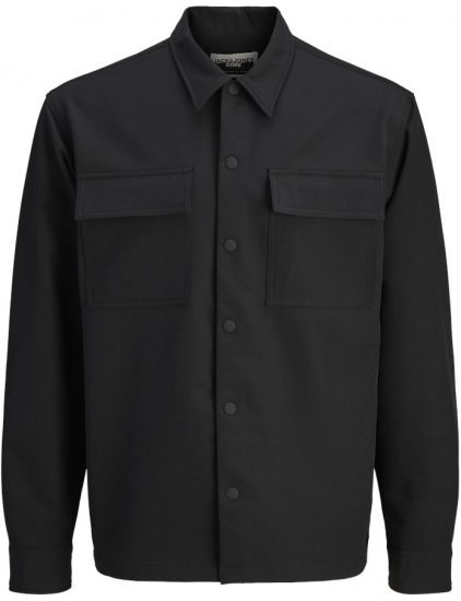 Jack & Jones Point Commute Travel Long Sleeve Shirt Black - Särgid - Meeste suured särgid 2XL – 8XL