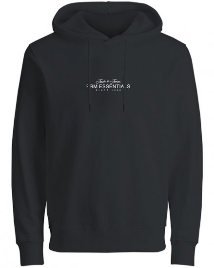 Jack & Jones Casper Sweatshirt Black - Sviitrid ja Dressipluusid - Meeste suured kapuutsiga jakid suurustes 2XL – 14XL