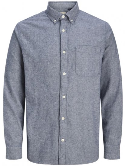 Jack & Jones Brook Twill Long Sleeve Shirt Night Sky - Särgid - Meeste suured särgid 2XL – 8XL