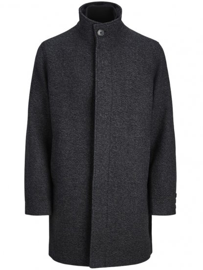 Jack & Jones Keith Standcollar Wool Blend Jacket Charcoal Grey - Jakid - Joped, suured suurused: 2XL – 12XL