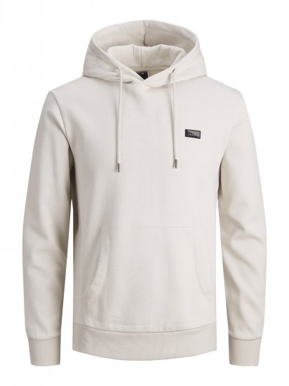 Jack & Jones JCOKING SWEAT HOOD Light Gray - Sviitrid ja dressipluusid - Meeste suured kapuutsiga jakid suurustes 2XL – 14XL