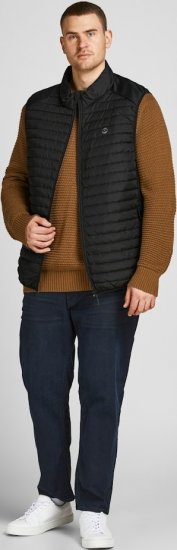 Jack & Jones MULTI BODYWARMER With COLLAR Black - Jakid ja joped - Joped, suured suurused: 2XL – 12XL