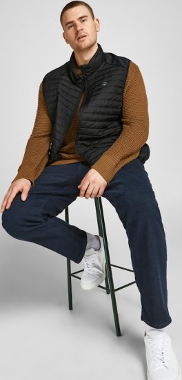 Jack & Jones MULTI BODYWARMER With COLLAR Black - Jakid ja joped - Joped, suured suurused: 2XL – 12XL