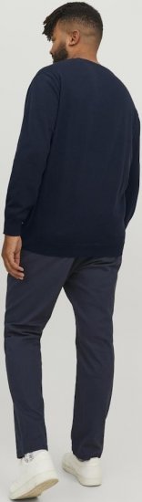 Jack & Jones BASIC Knitted Sweater Navy Blazer - Sviitrid ja dressipluusid - Meeste suured kapuutsiga jakid suurustes 2XL – 14XL