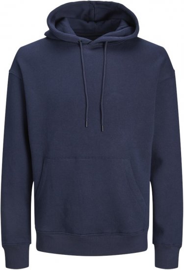 Jack & Jones BRADLEY Hoodie Navy Blazer - Sviitrid ja dressipluusid - Meeste suured kapuutsiga jakid suurustes 2XL – 14XL