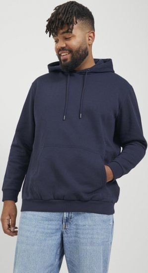 Jack & Jones BRADLEY Hoodie Navy Blazer - Sviitrid ja dressipluusid - Meeste suured kapuutsiga jakid suurustes 2XL – 14XL