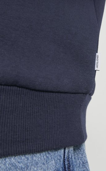 Jack & Jones BRADLEY Hoodie Navy Blazer - Sviitrid ja dressipluusid - Meeste suured kapuutsiga jakid suurustes 2XL – 14XL