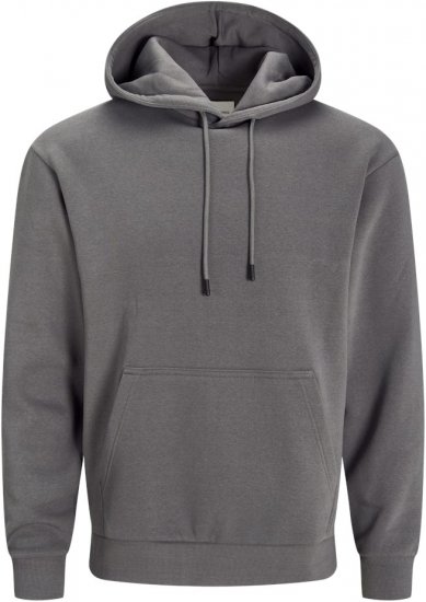 Jack & Jones BRADLEY Hoodie Grey - Sviitrid ja dressipluusid - Meeste suured kapuutsiga jakid suurustes 2XL – 14XL