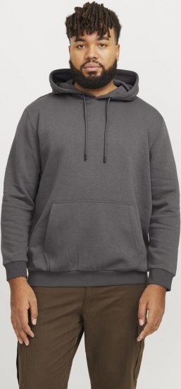 Jack & Jones BRADLEY Hoodie Grey - Sviitrid ja dressipluusid - Meeste suured kapuutsiga jakid suurustes 2XL – 14XL
