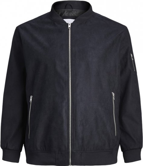 Jack & Jones ROCKY Faux Suede Bomber Jacket Jet Black - Jakid ja joped - Joped, suured suurused: 2XL – 12XL