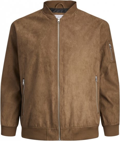 Jack & Jones ROCKY Faux Suede Bomber Jacket Brown - Jakid ja joped - Joped, suured suurused: 2XL – 12XL