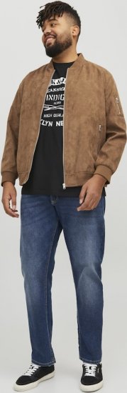 Jack & Jones ROCKY Faux Suede Bomber Jacket Brown - Jakid ja joped - Joped, suured suurused: 2XL – 12XL