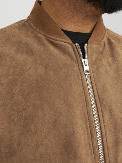 Jack & Jones ROCKY Faux Suede Bomber Jacket Brown - Jakid ja joped - Joped, suured suurused: 2XL – 12XL